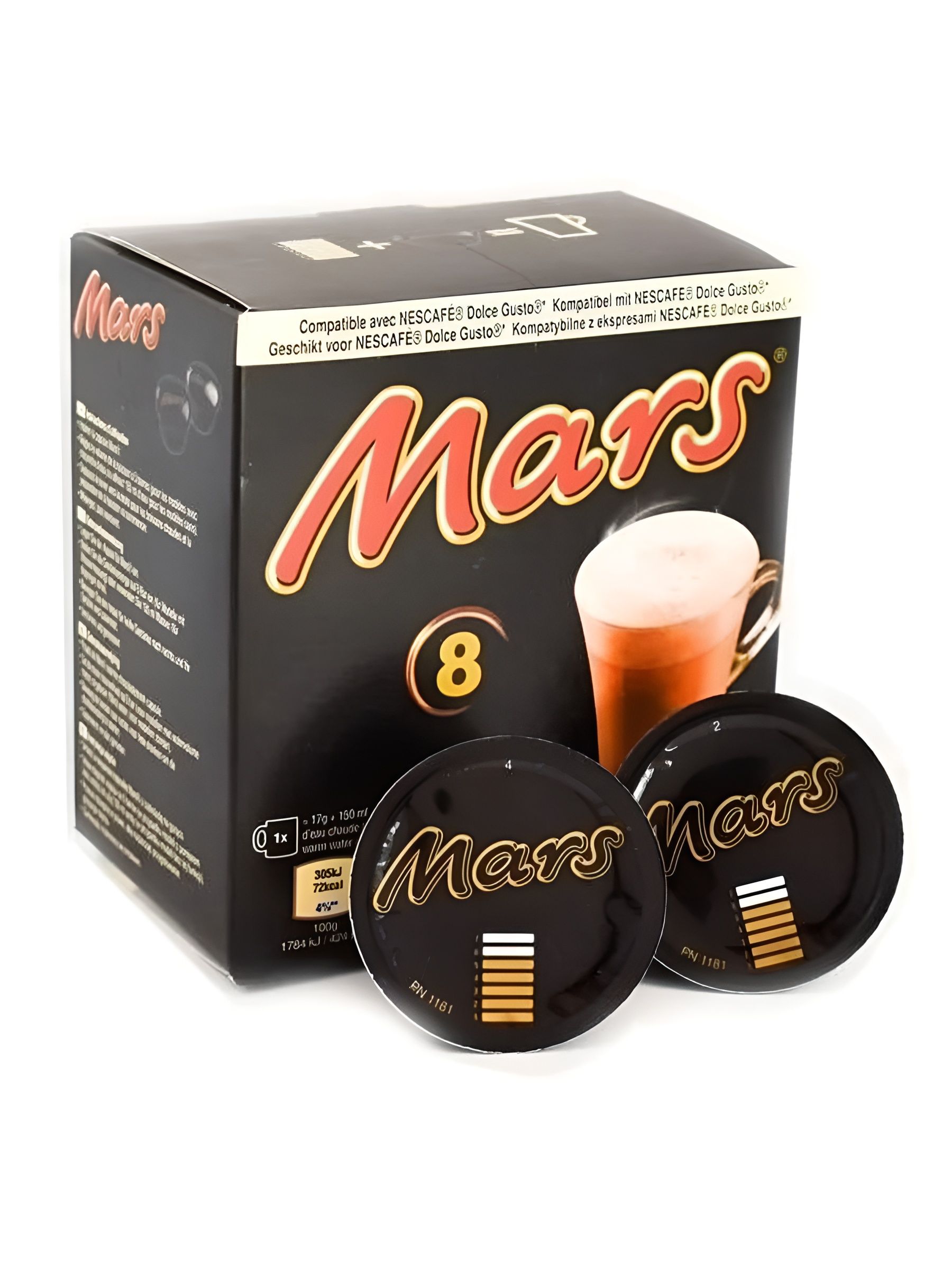 Горячий шоколад Марс со вкусом карамели 120гр, 8 капс / Mars Hot Chocolate Caps 120 г. 5 шт.