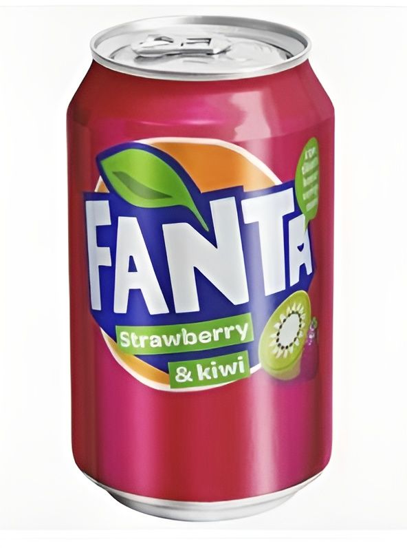 Газированный напиток Fanta Strawberry & Kiwi жб, 0,33 л (24 шт в упаковке)