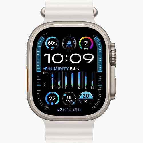 Умные часы Apple Watch Ultra 2 49 мм Titanium Case with Ocean Band (49mm, Белый, One size)