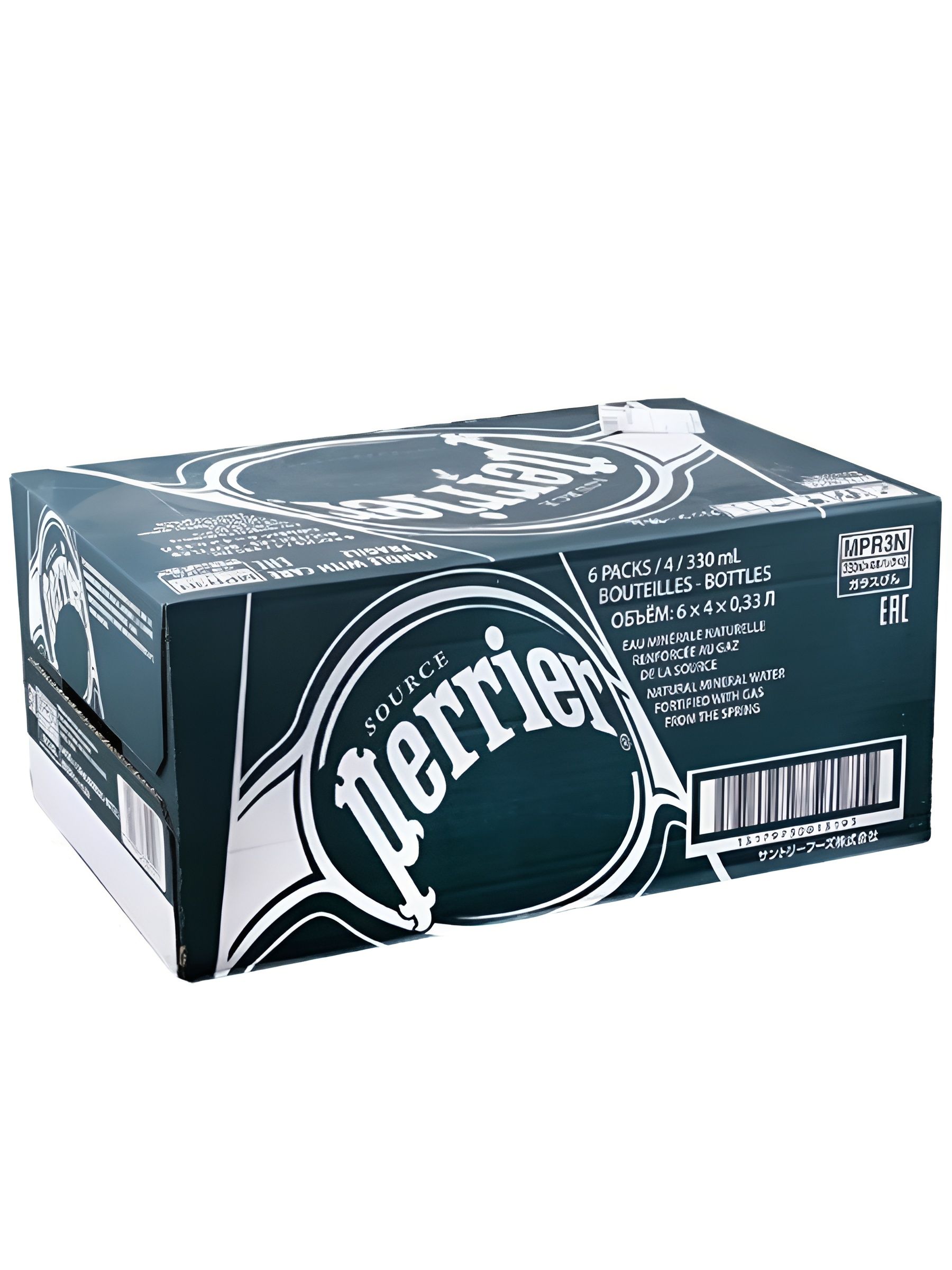 Вода минеральная Perrier (Перье), газированная, 24 шт по 0,33, стекло