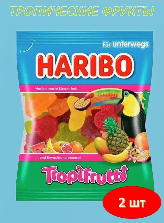 Жевательный мармелад HARIBO Tropifrutti 100г. 2 шт.