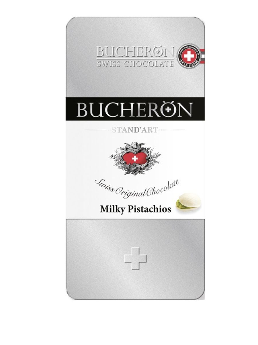 Шоколад Bucheron молочный с фисташками, 100г х 10шт.