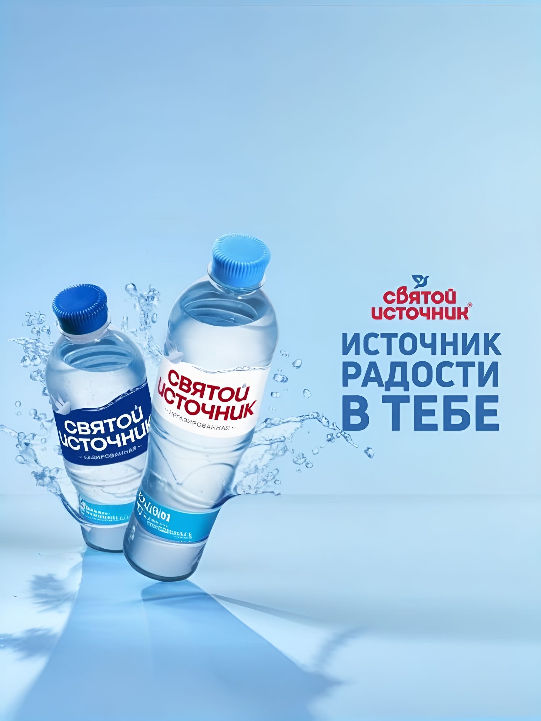 Вода питьевая Святой источник 0,33 л. ПЭТ, Упаковка 12 шт.