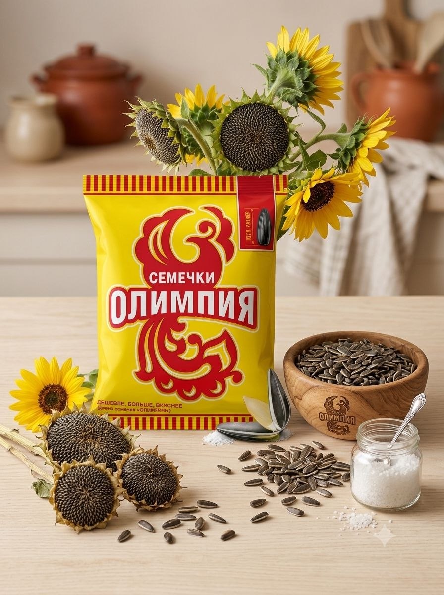 Семечки обжаренные отборные без соли "Олимпия" 180г х 18шт.