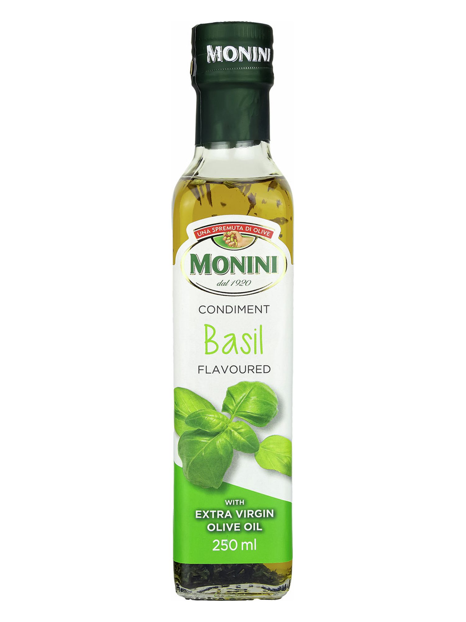 Масло оливковое Monini с базиликом Extra Virgin нерафинированное, 250мл х 6шт.