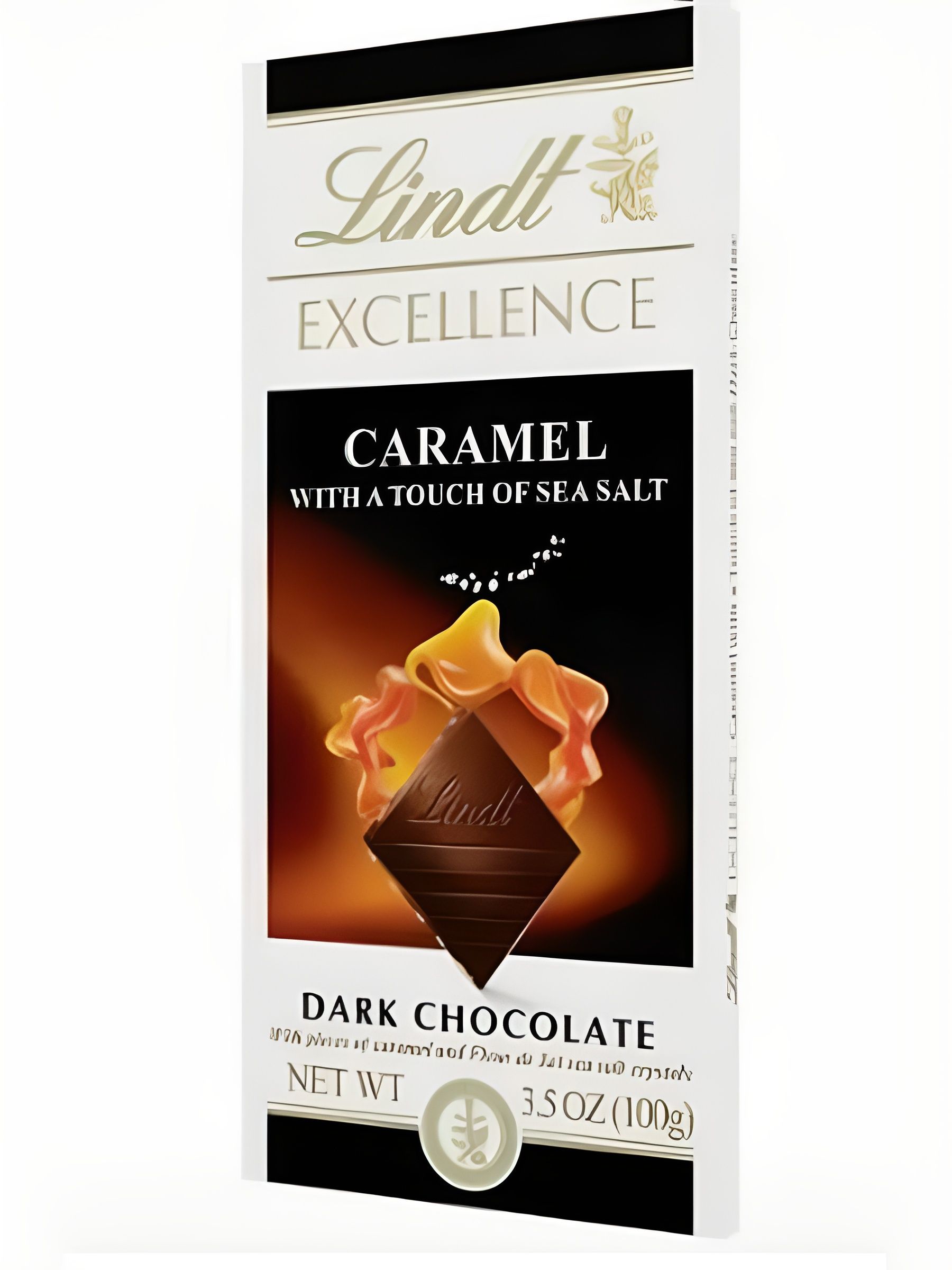 Шоколад темный Lindt Excellence Dark Caramel & Sea Salt (100 гр). 2 шт.