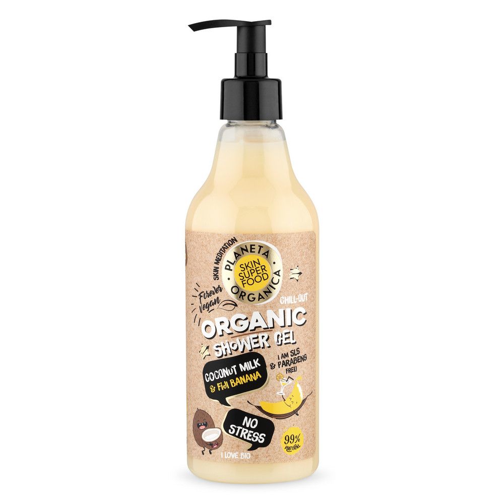 Гель для душа No stress Planeta Organica Skin Super Food, 500 мл х 8шт.