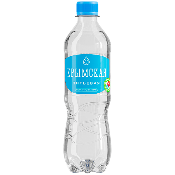 Вода Крымская питьевая 0.5 литра, без газа, пэт, 12 шт. в уп.