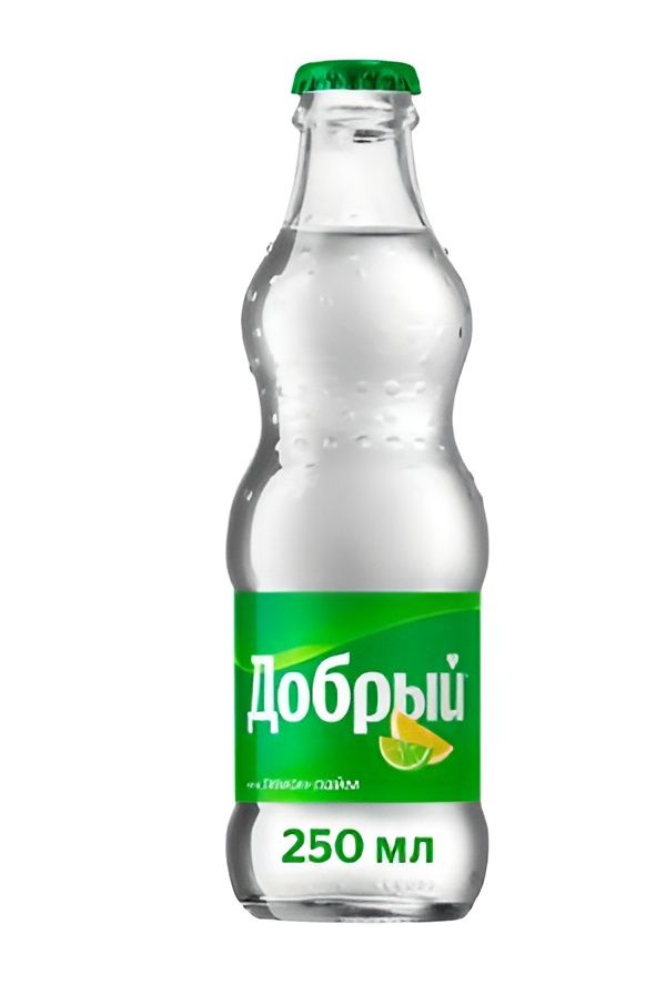 Напиток Добрый Лимон-лайм газированный, 0,25 л. Стекло. Упаковка 12 шт.
