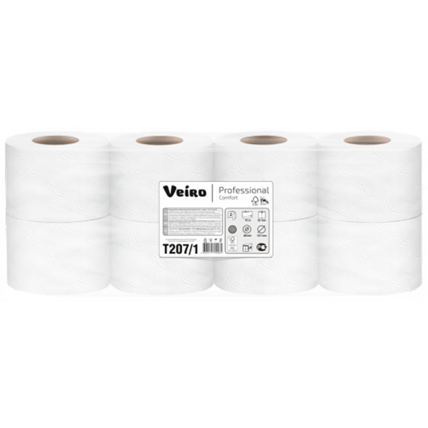Туалетная Бумага Veiro Professional Comfort белая 2 слоя (8 шт)