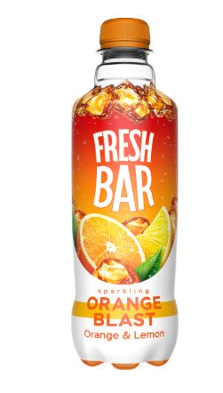 Напиток газированный Fresh Bar Апельсин-лимон, 480мл. ПЭТ. Упаковка 12 шт.