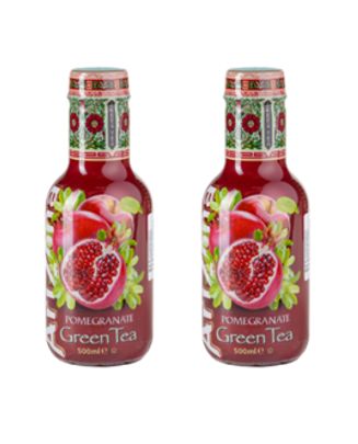Холодный чай Arizona Гранат зеленый со вкусом граната, 500мл. Упаковка 2 шт.