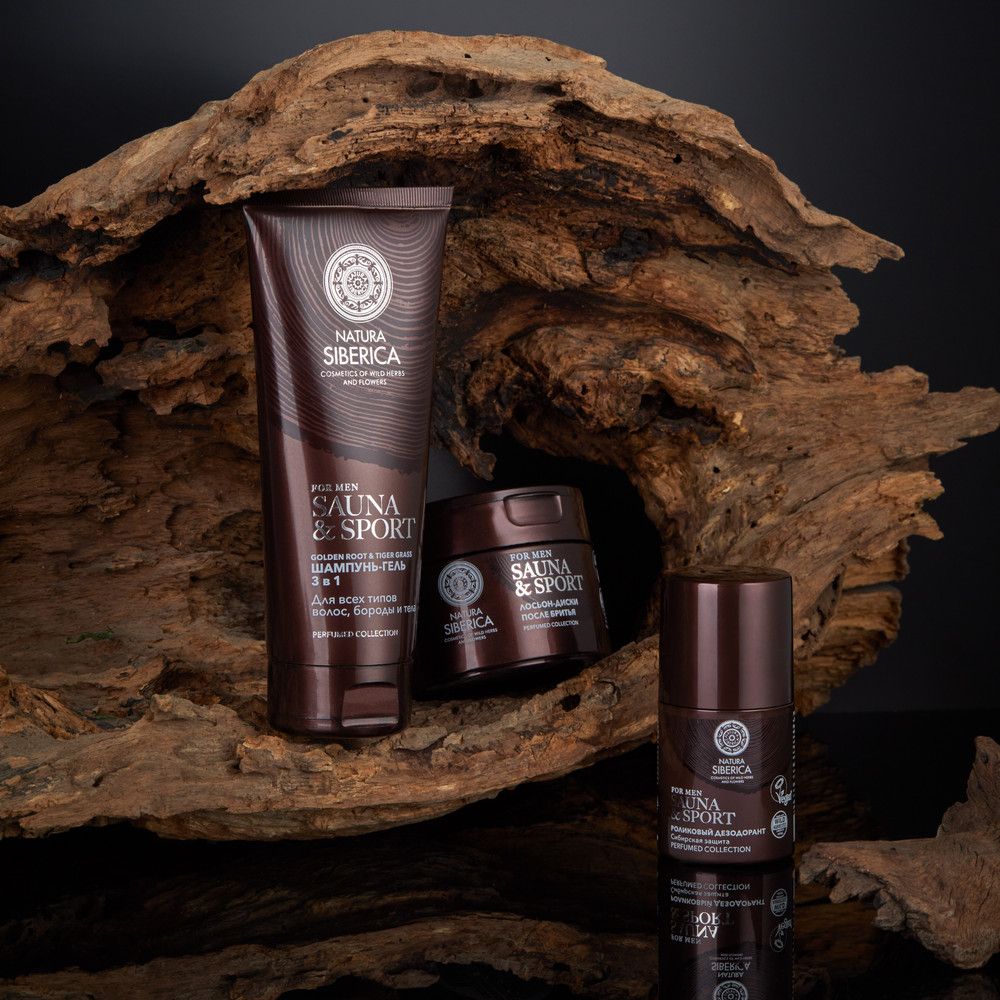 Шампунь-гель 3 в 1 для волос, бороды и тела Natura Siberica Sauna & Sport for Men, 200 мл