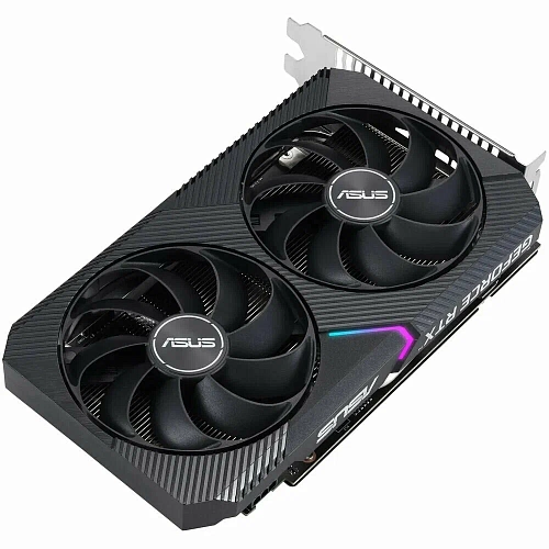 Видеокарта ASUS GeForce RTX 3050 8192Mb, Dual Edition 8G (Dual-RTX3050-8G-V2) DVI-D, HDMI, DP, Ret (Чёрный)