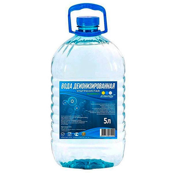 Деионизированная вода Атлантида 5 литров
