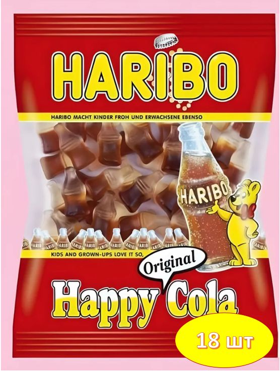 Жевательный мармелад HARIBO Happy-Cola 100gю 18 шт.