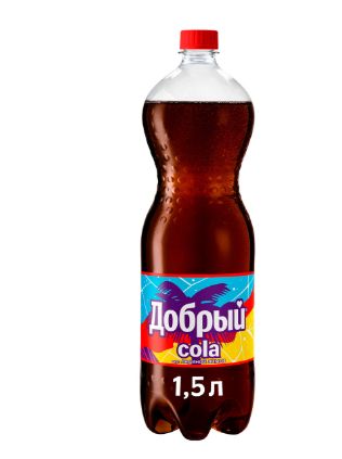 Напиток Добрый Cola Ледяной лимон, 1,5 л. ПЭТ. Упаковка 9 шт.