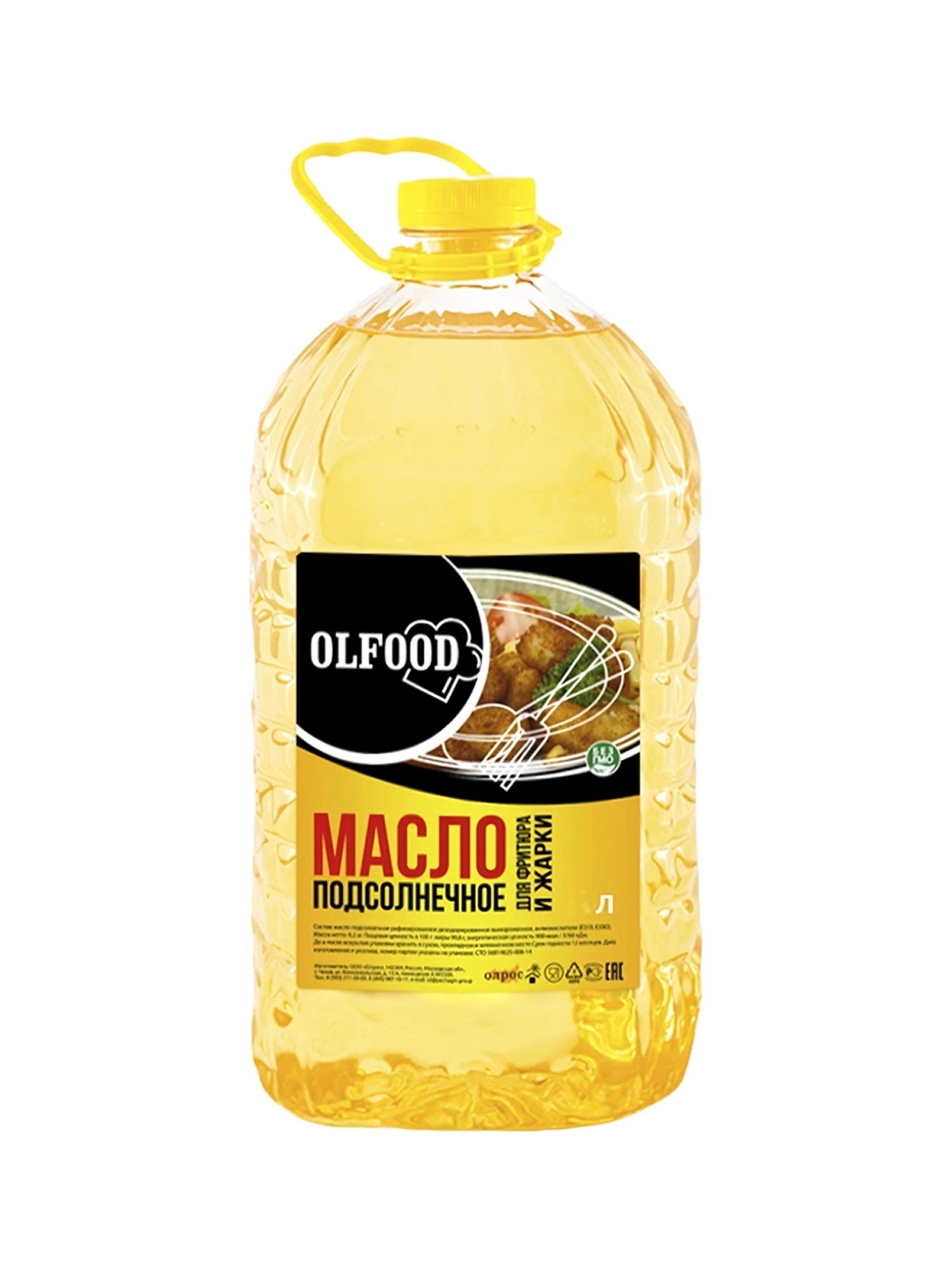 Масло Подсолнечное Olfood для Фритюра и Жарки 5л х 4шт.