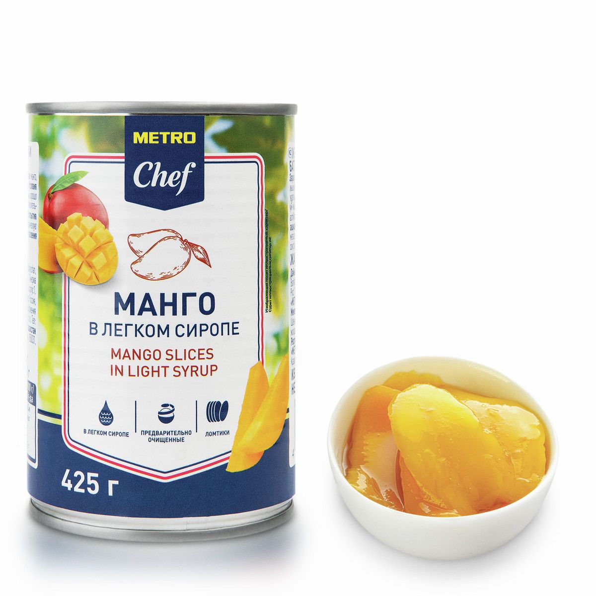 METRO Chef Манго в легком сиропе, 425мл х 4 шт.