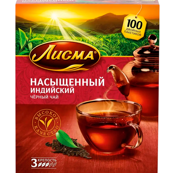 Чай черный Лисма Насыщенный 100 пак