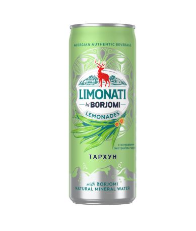 Напиток Borjomi Limonati Тархун газированный, 330мл x 12 шт