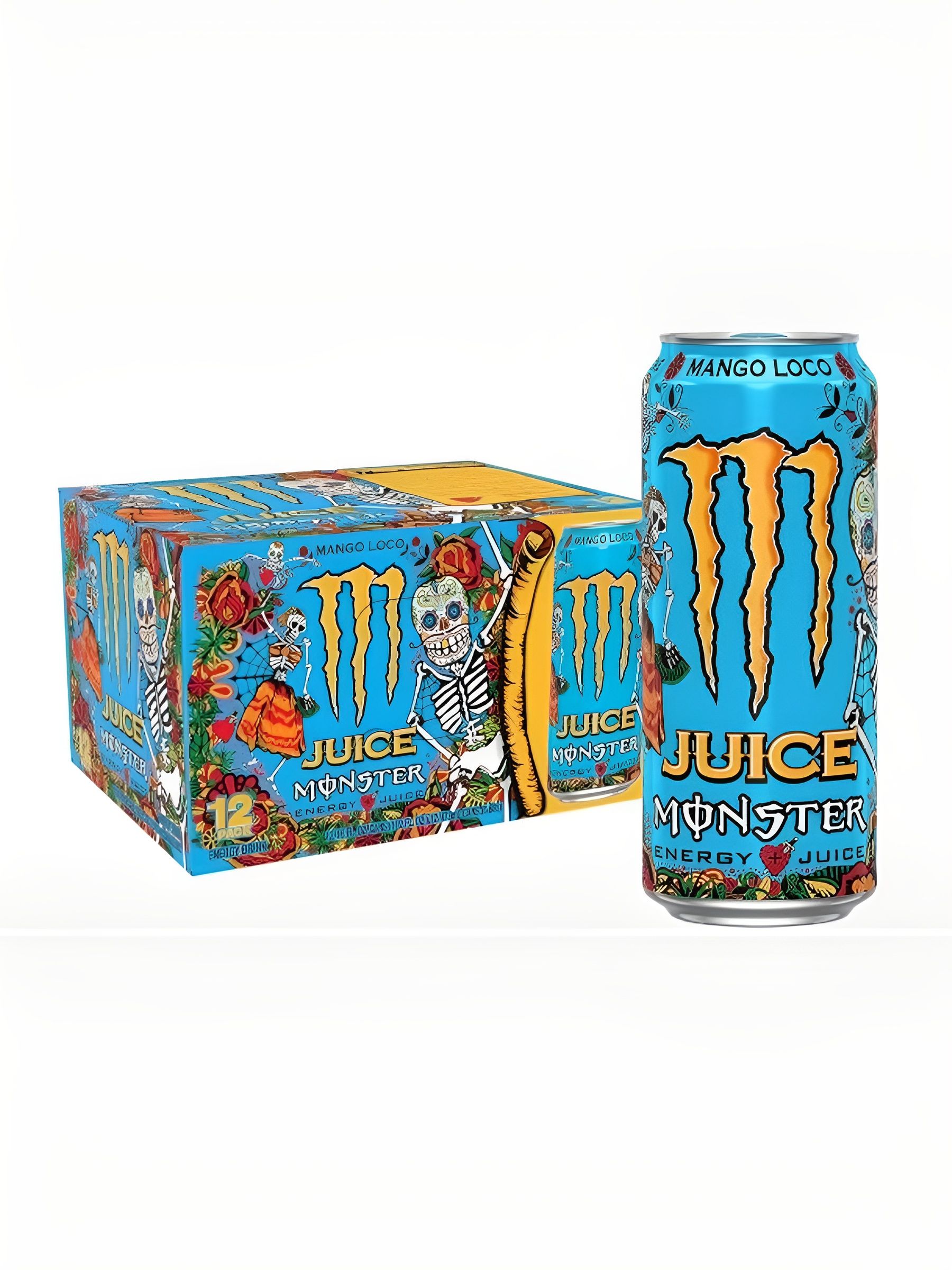 Энергетический напиток Monster Energy Juiced Mango Loko, со вкусом манго, 500 мл, упаковка 12 шт