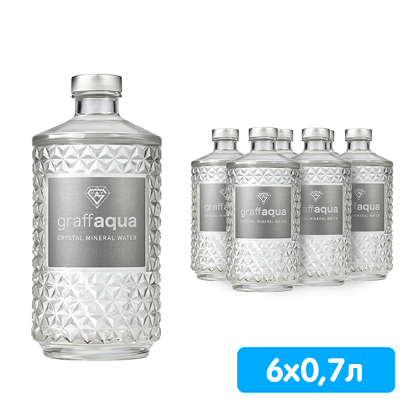 Вода Graffaqua 0.7 литра, без газа, стекло, 6 шт. в уп.