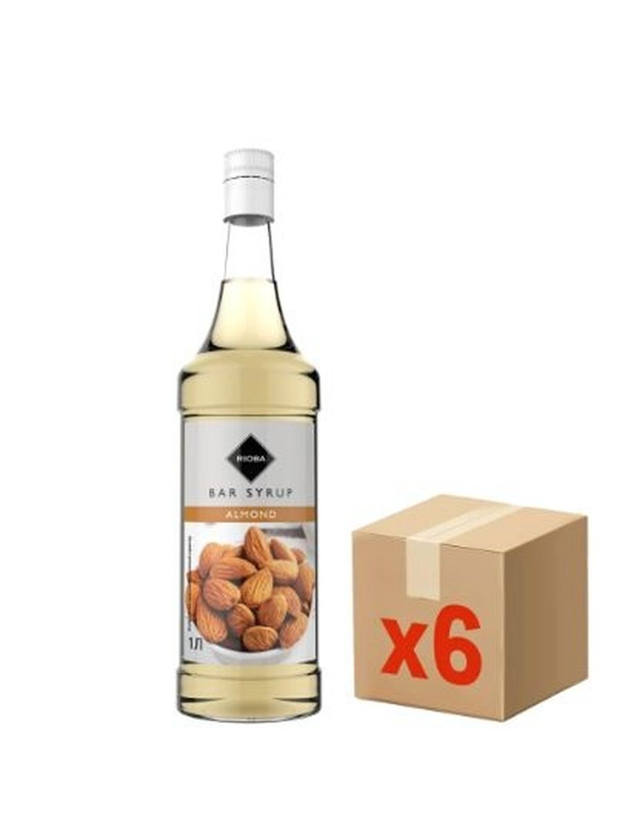 RIOBA Сироп Миндальный, 1л. Стекло. Упаковка 6 шт.