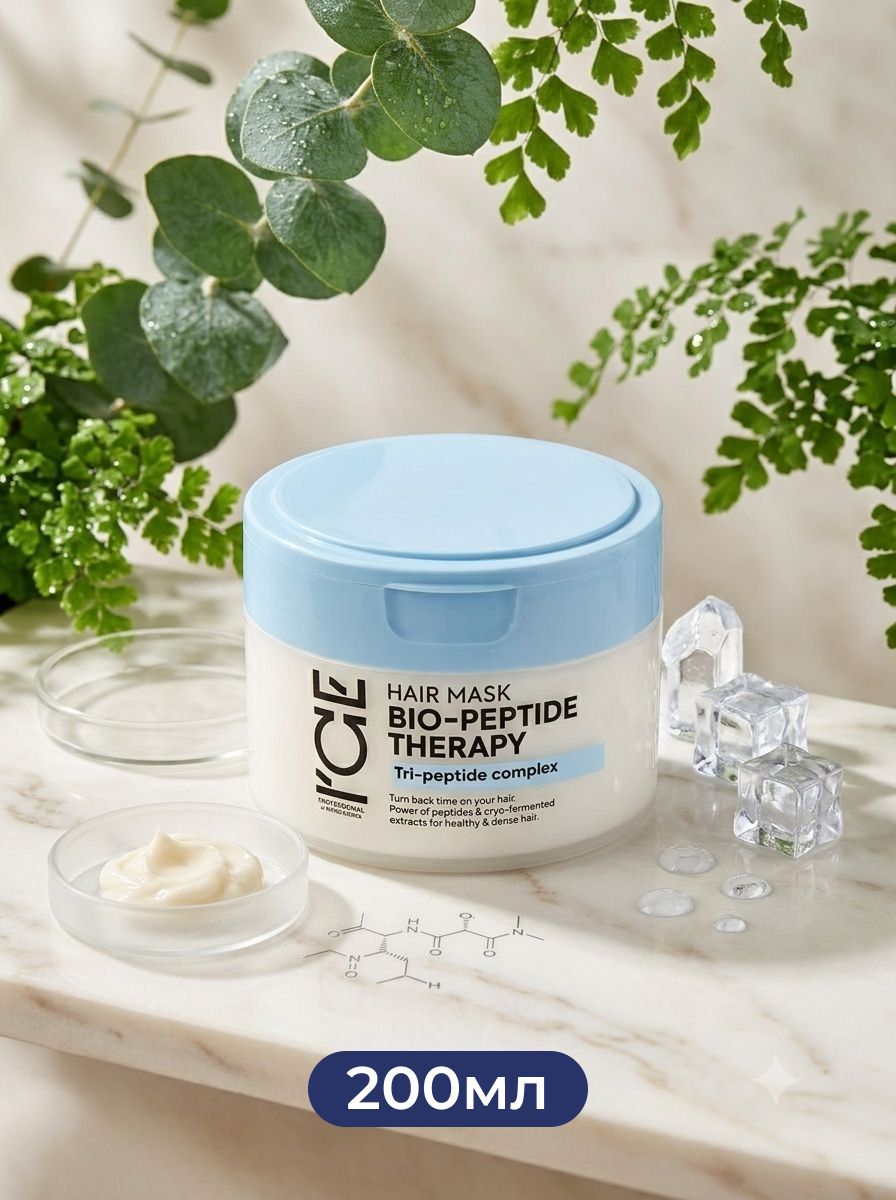Маска для восстановления и уплотнения волос ICE Professional by Natura Siberica BIO-PEPTIDE THERAPY, 200 мл