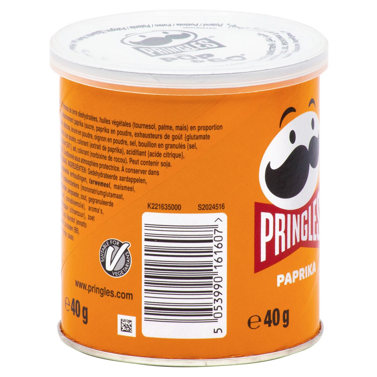 Чипсы Pringles Паприка, 40г. Упаковка 12шт. Набор 4 упаковки.