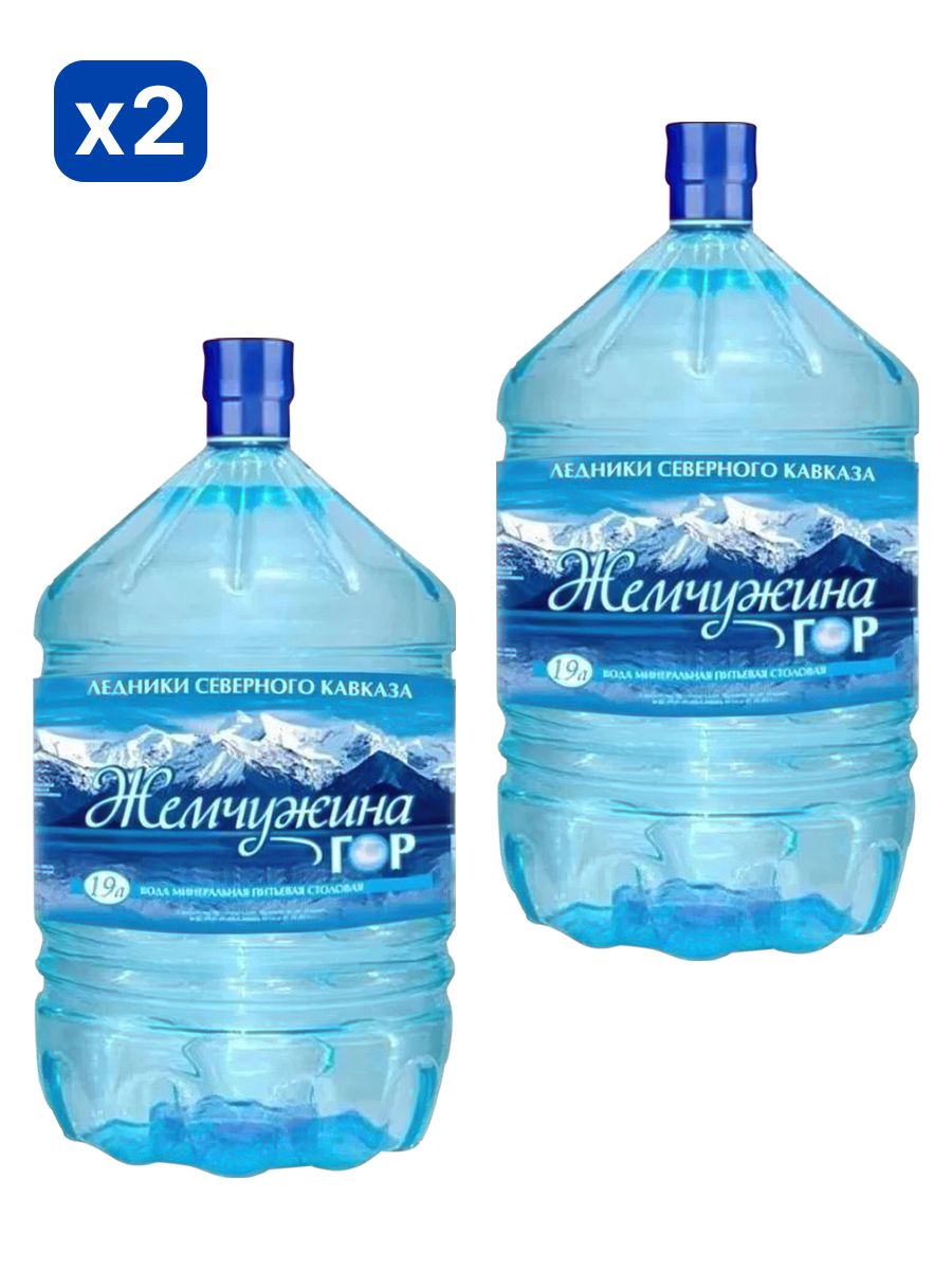Вода питьевая Жемчужина Гор 19л негазированная (бутыль одноразовая 2 шт.)