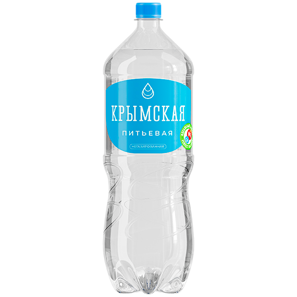 Вода Крымская питьевая 2 литра, без газа, пэт, 6 шт. в уп.