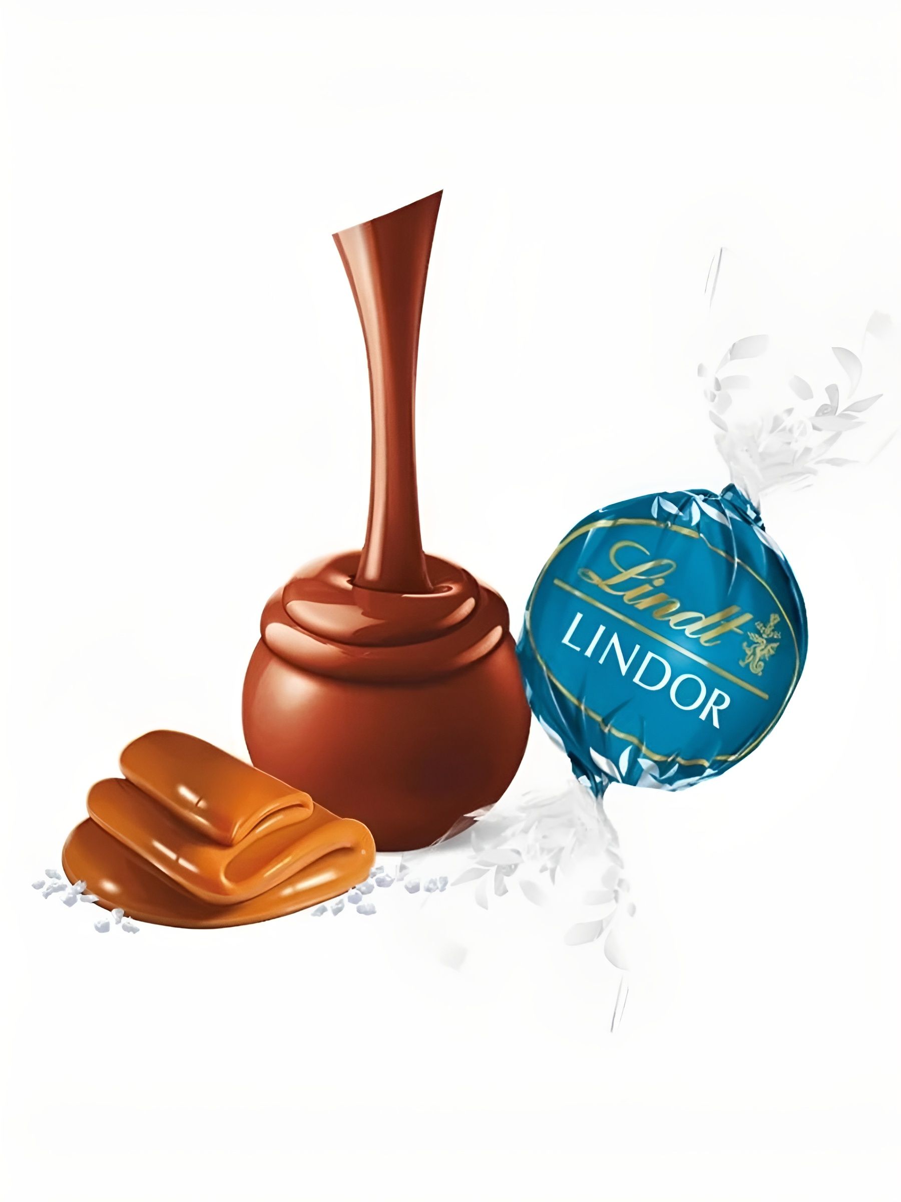 Конфеты шоколадные Lindor Salted Caramel Pralines (соленая карамель), 200 гр. 2 шт.