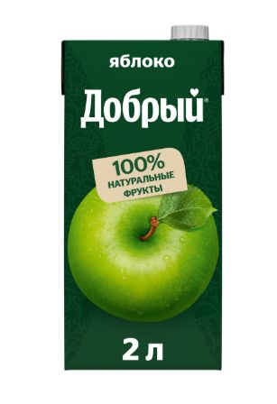 Нектар Добрый Яблоко, 2л. Упаковка 6 шт.