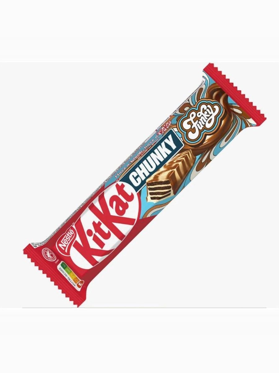 Молочный шоколадный батончик Kit Kat Chunky Funky Chocolate Bar 40g. 24 шт.