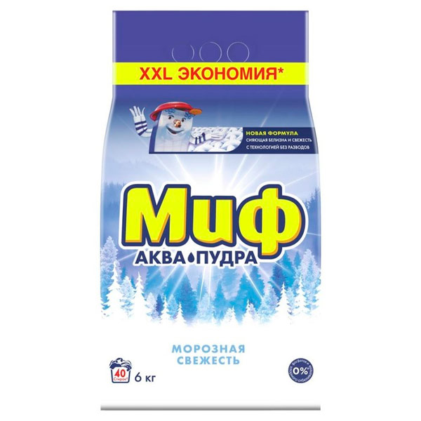 Стиральный порошок Миф автомат морозная свежесть 6 кг