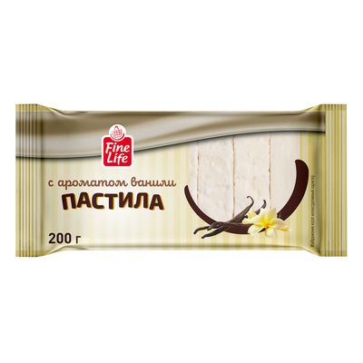 Fine Life Пастила с ароматом ванили, 200г. Упаковка 18шт.