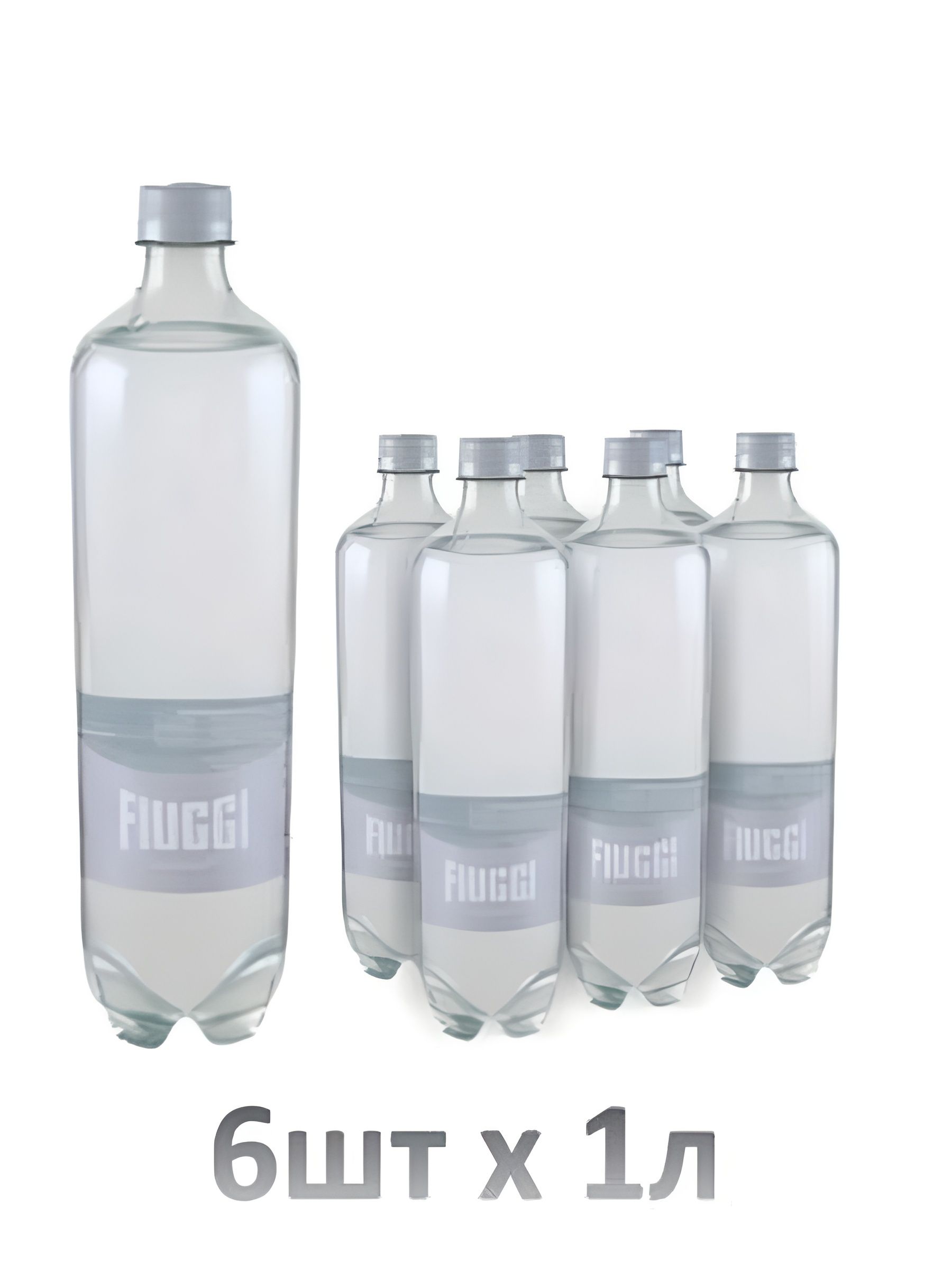 Acqua Di Fiuggi Frizzante(ФЬЮДЖИ)- природная минеральная вода без газа 1л, ПЭТ, упаковка 6 штук