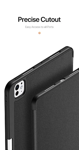 Чехол-книжка Gurdini Dux Ducis Domo Series для iPad Pro 11 (2024) (Розовый)