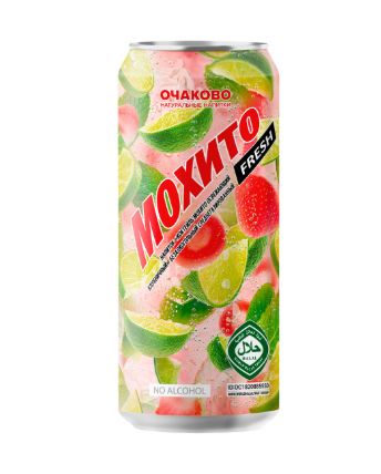 Напиток Мохито Fresh Клубника газированный, Жб, 450мл x 24 шт