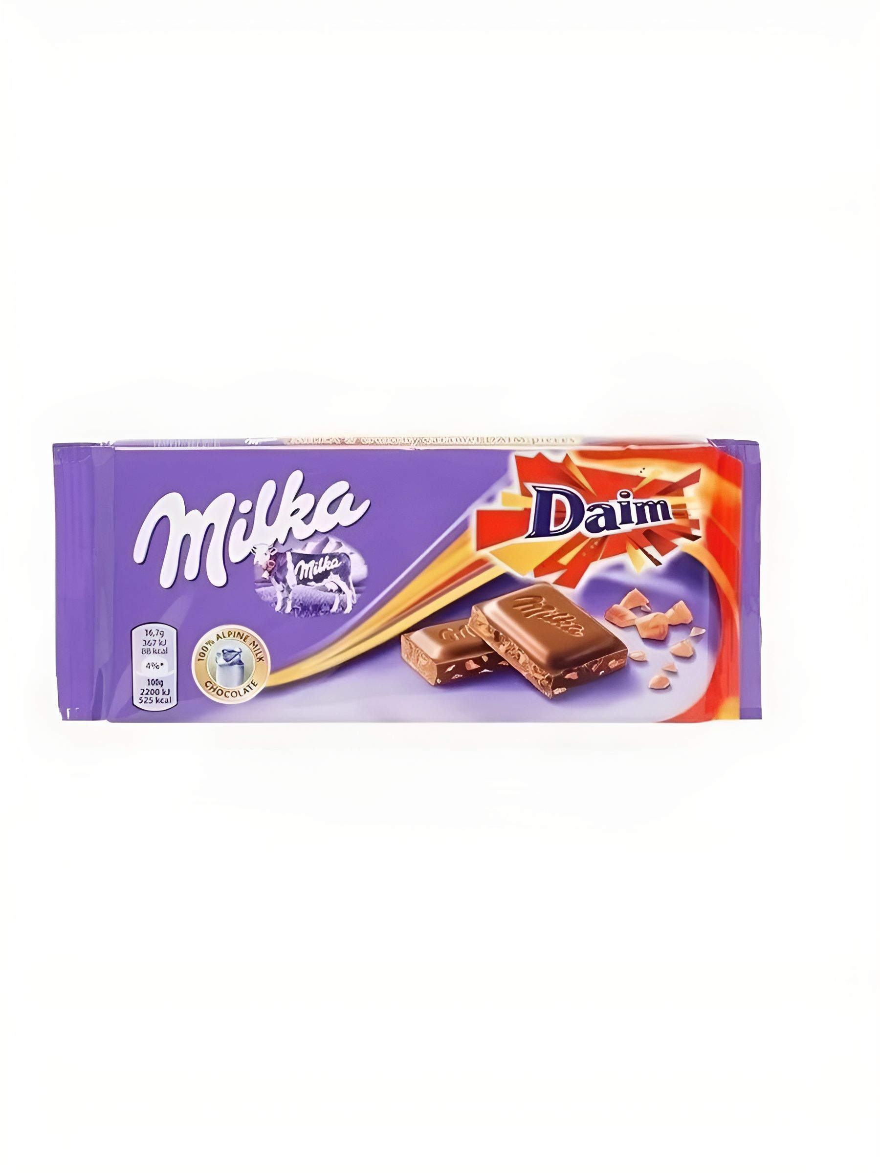 Шоколад молочный Milka Daim, 100 г. 22 шт.