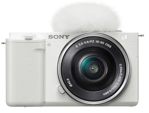 Беззеркальный фотоаппарат Sony ZV-E10 Kit 16-50mm + 55-210mm (Белый)