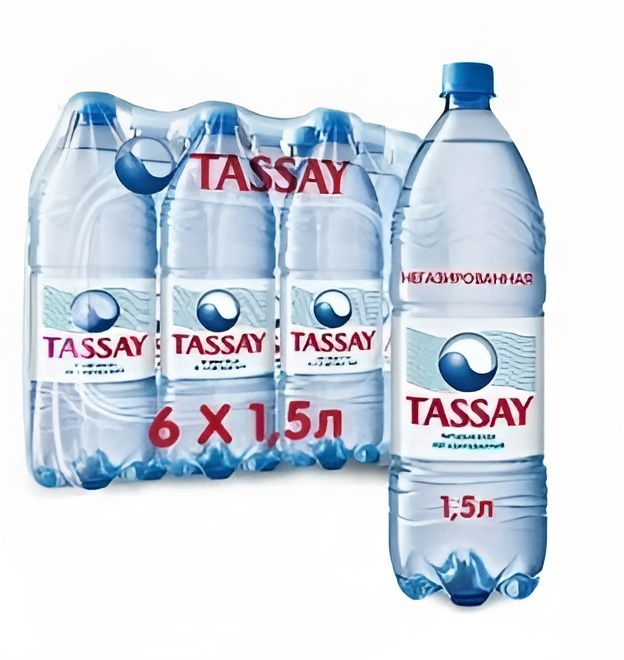 Вода питьевая Tassay (Тассай), 1.5л негазированная (упаковка 1.5л х 6шт.)