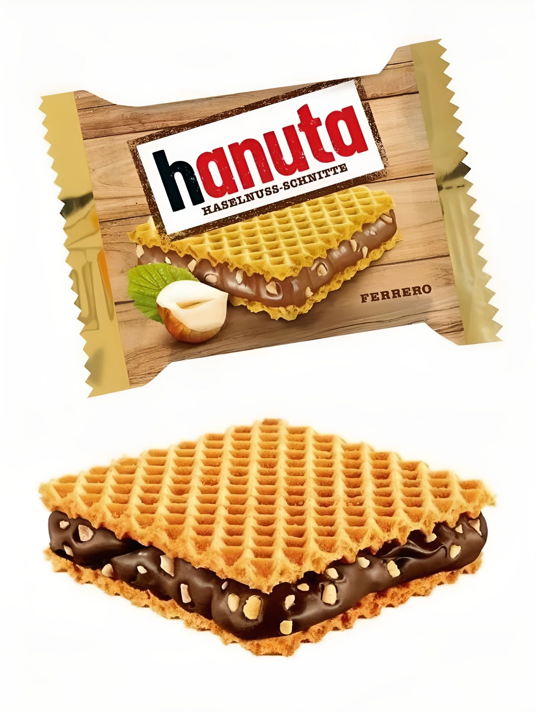 Вафли с шоколадной начинкой Hanuta Hazelnut, 220 гр. 10 шт.