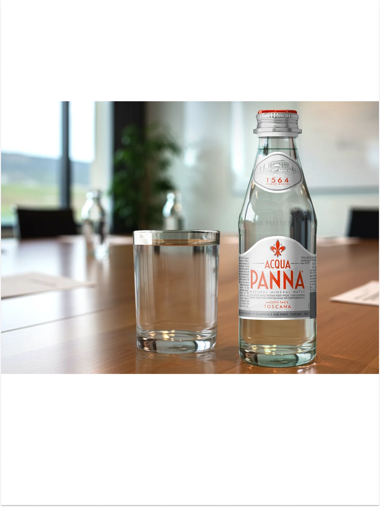 Вода минеральная Acqua Panna (Аква Панна), 0,25 л х 3 бутылки, негазированная, стекло