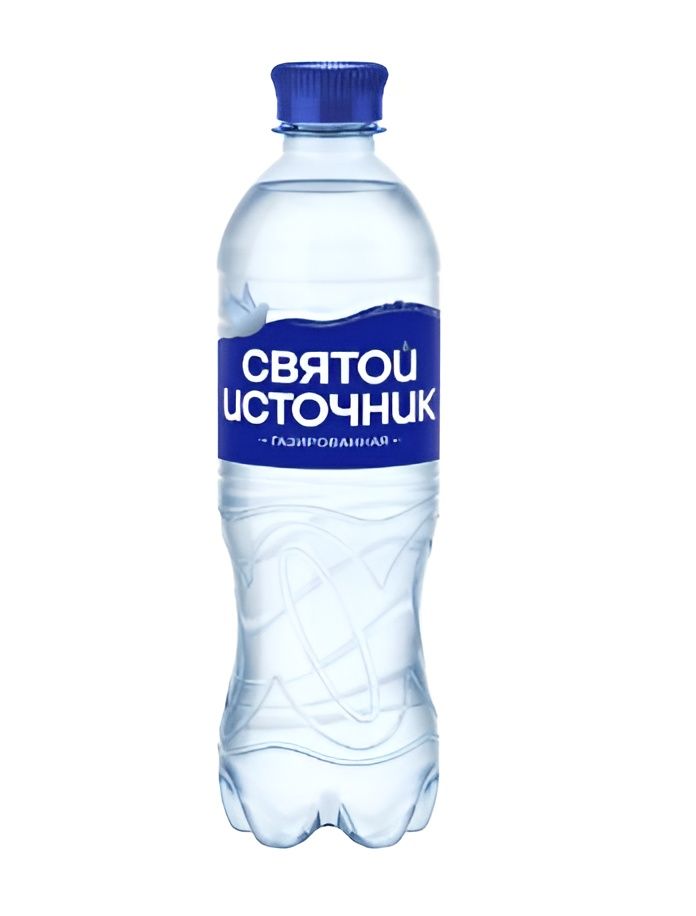 Вода Святой Источник питьевая газированная, ПЭТ, 500 мл. Упаковка 12 шт.