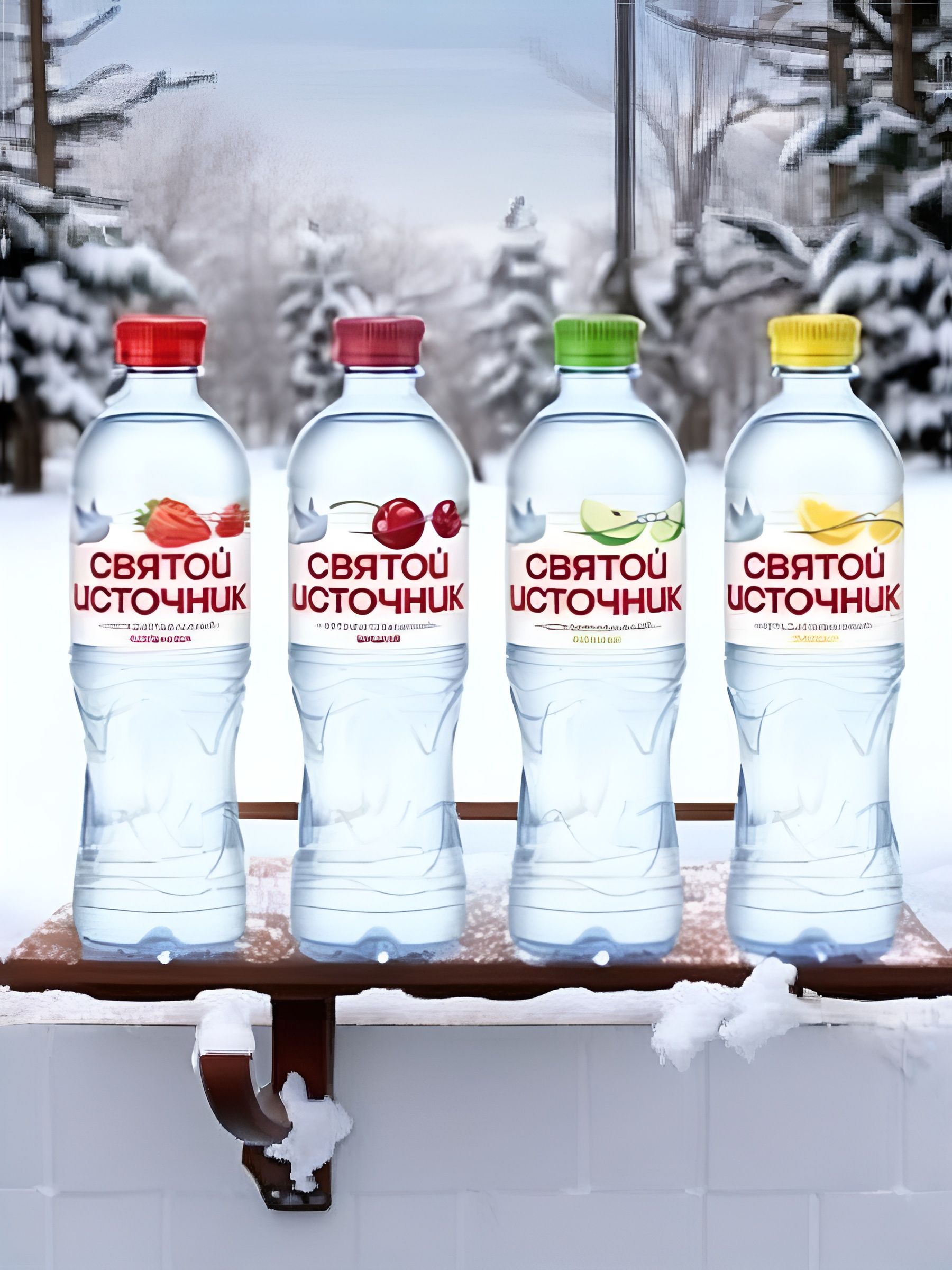 Вода питьевая Святой источник 1,5л, ПЭТ, Яблоко, негазированная. Упаковка 1.5л х 6шт.