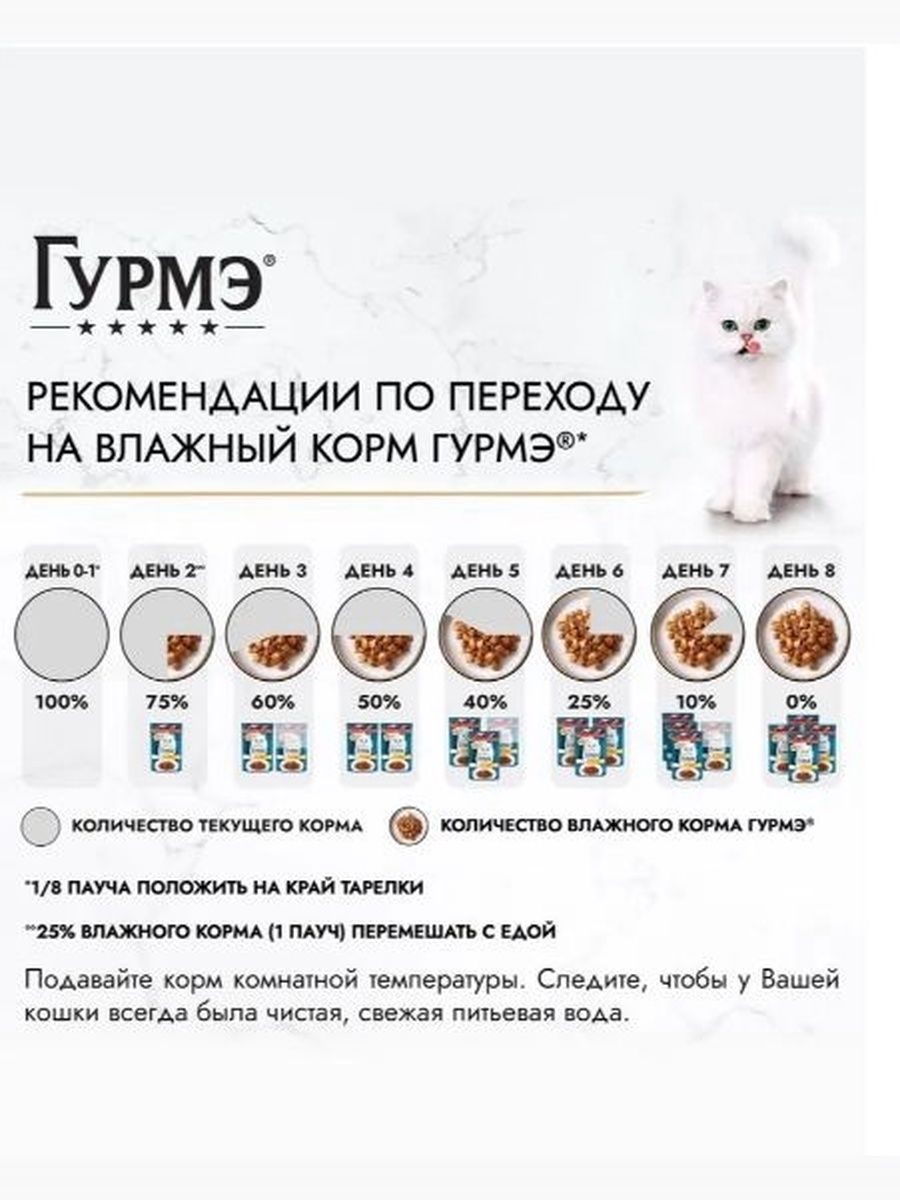Влажный корм Гурмэ Перл Соус Де-Люкс для кошек (кусочки в соусе) с говядиной, 75 г х 52 шт.