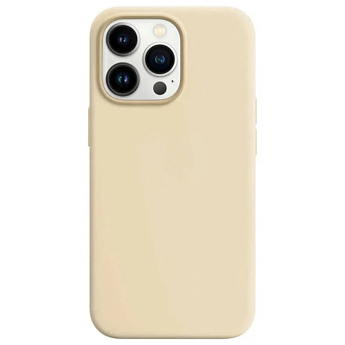 Чехол силиконовый матовый для iPhone 14 Pro (Бежевый)