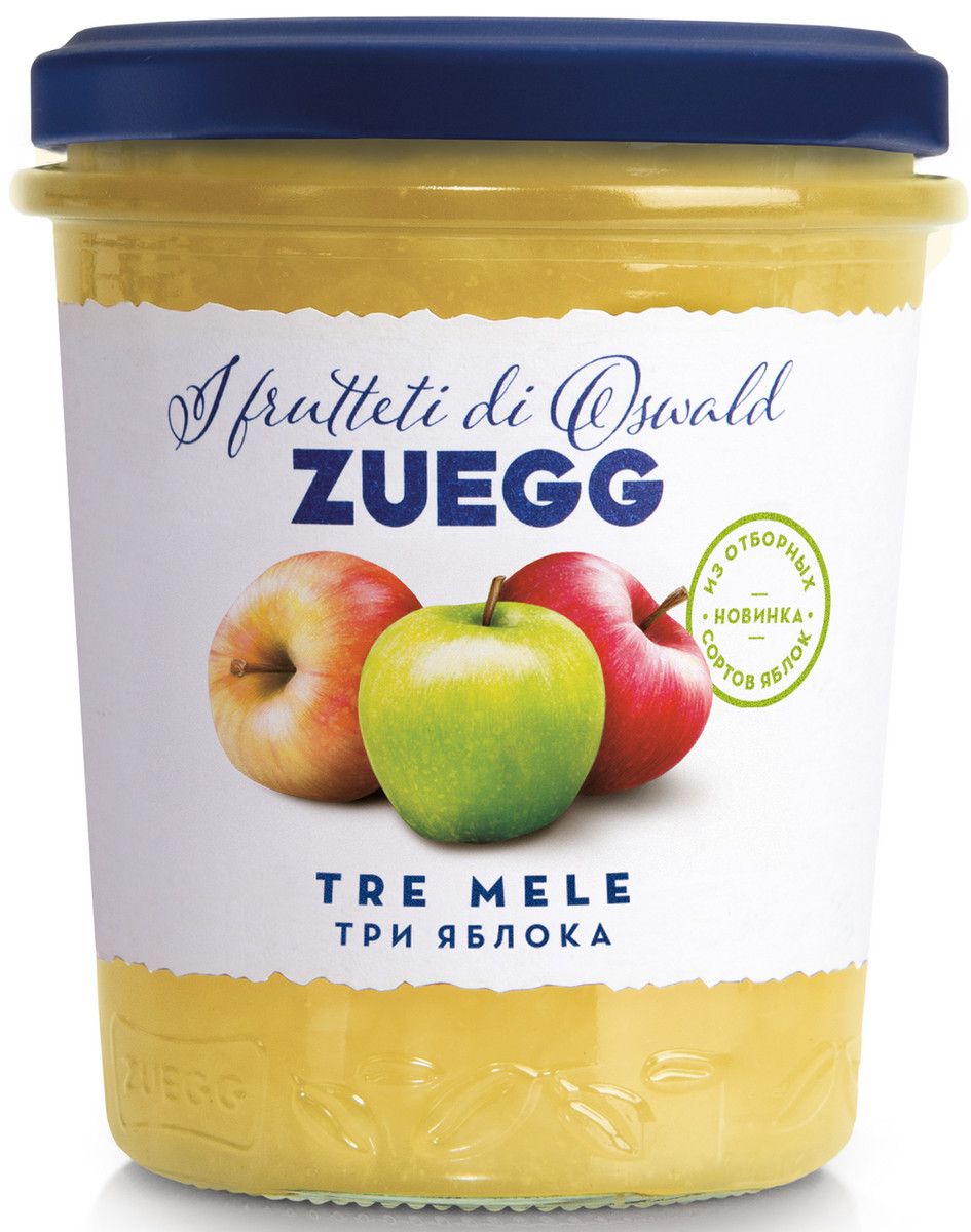 Конфитюр Zuegg Три яблока экстра, 320г. Упаковка 12шт.
